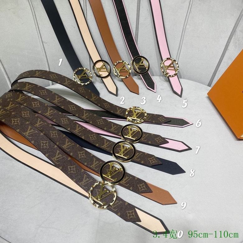 LV Belt 34mmX95-110CM 7D (166)